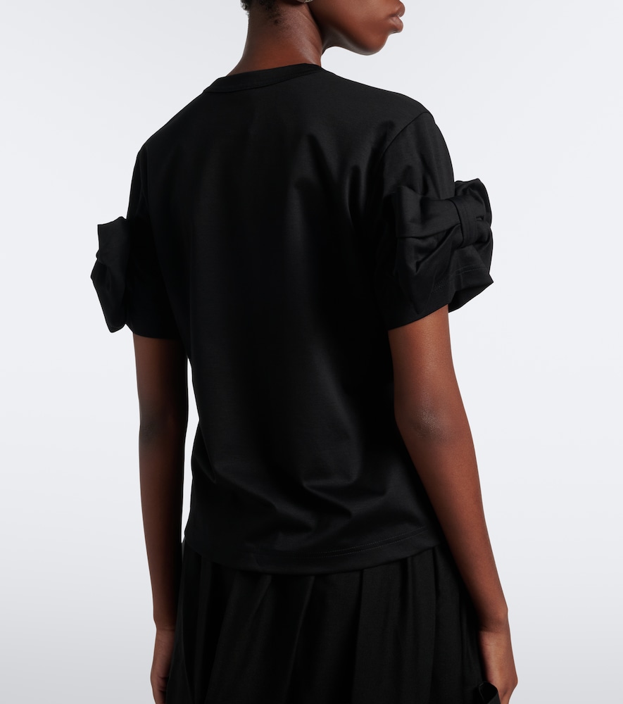 Bow-Detail Cotton Jersey T-Shirt