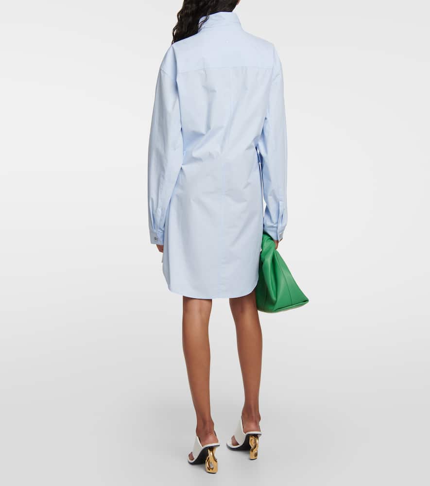 Jw Anderson Cotton Poplin Minidress In Blue
