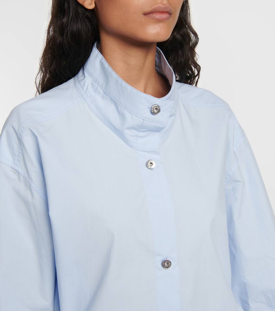 Jw Anderson Cotton Poplin Minidress In Blue