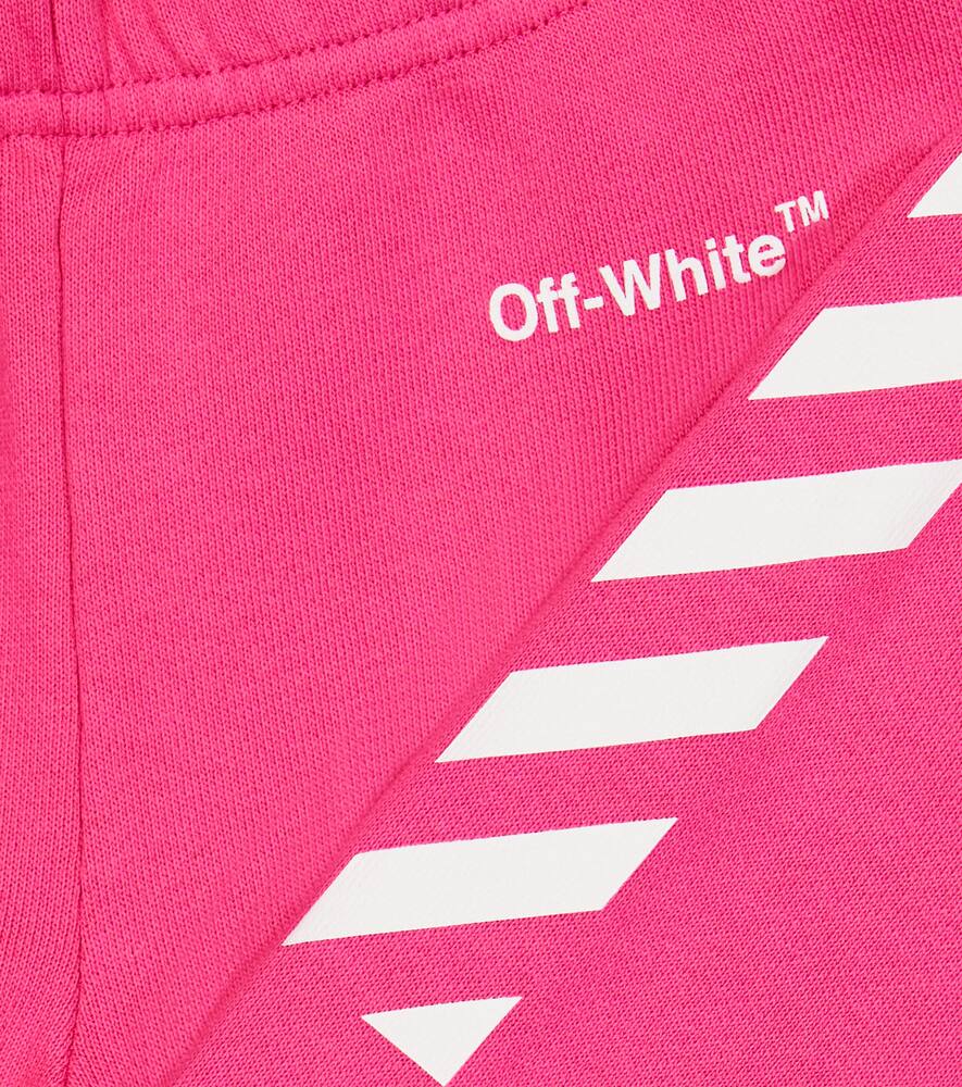 Shop Off-white Baby Helvetica Sweatshirt And Sweatpants Set In Fuchsia White