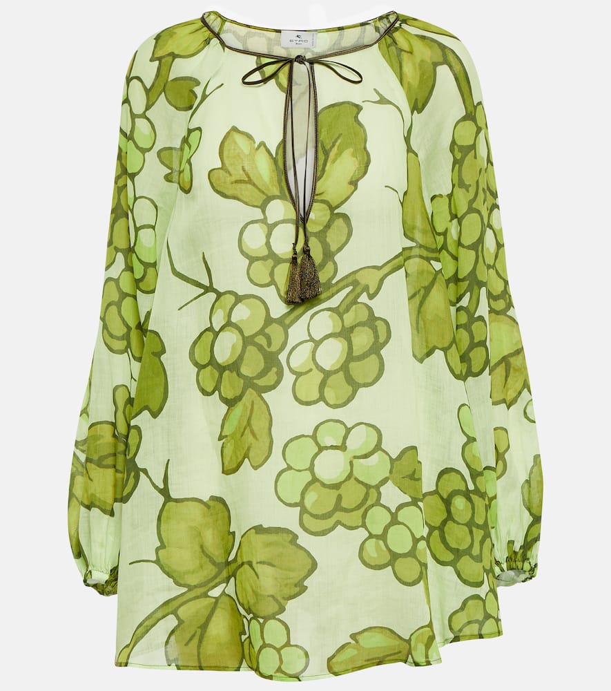 Printed ramie tunic