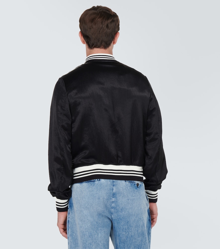  Amiri Amiri Satin Varsity Jacket 