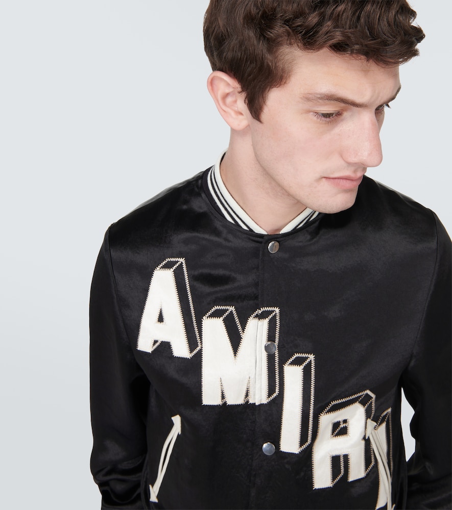  Amiri Amiri Satin Varsity Jacket 