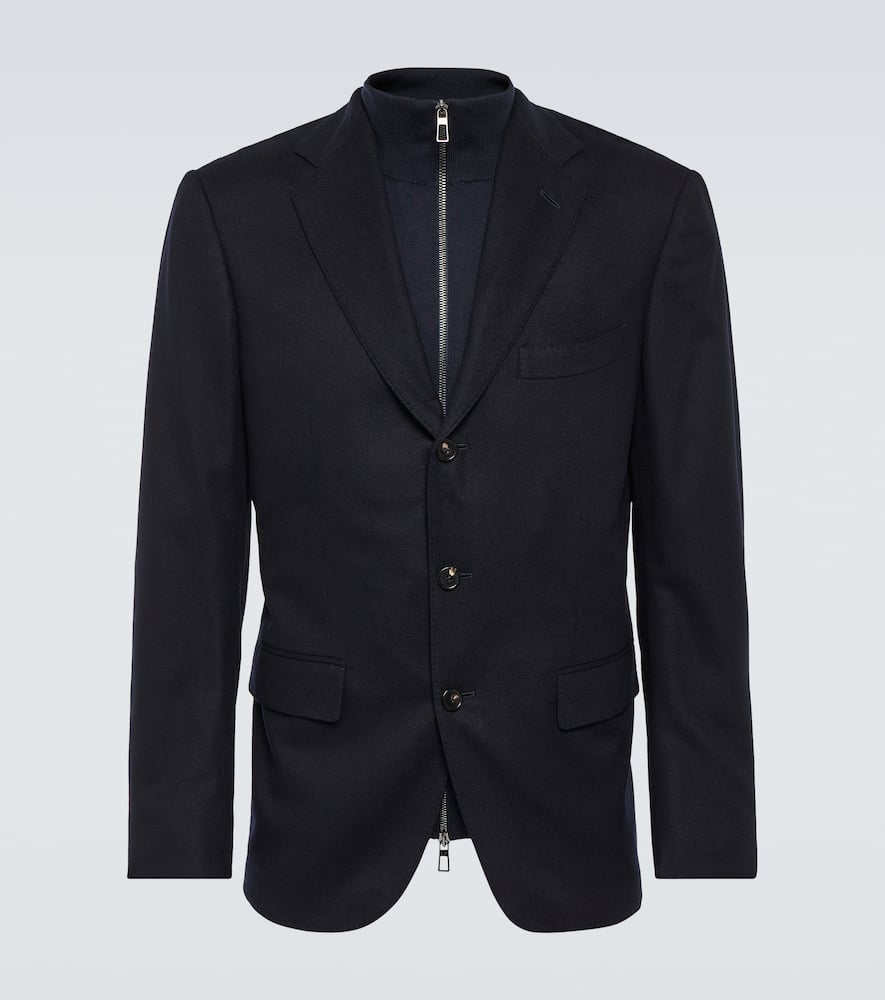 Shop Loro Piana Cashmere Jacket In Blue