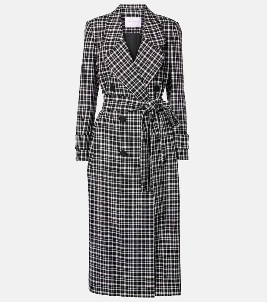 Carolina Herrera Check-pattern Coat In Black/white