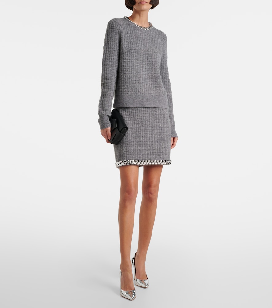  Tory Burch Tory Burch Verzierter Minirock Aus Einem Wollgemisch 