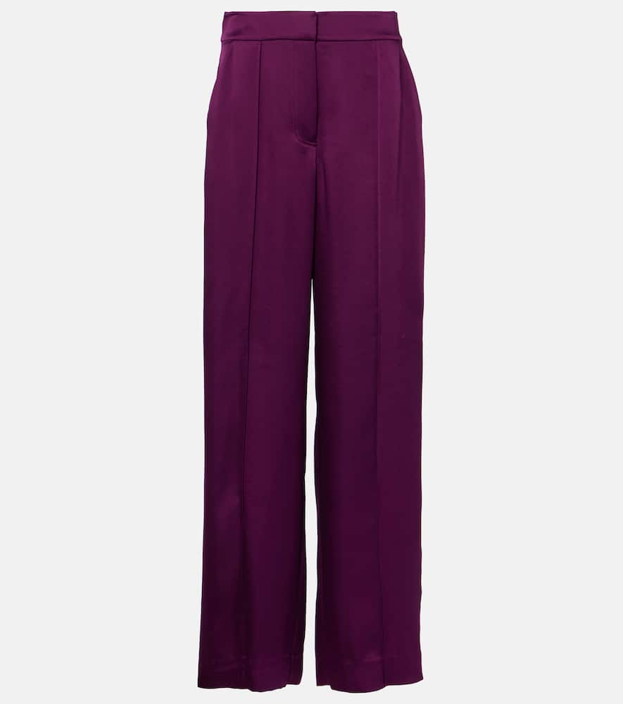 Simkhai Kira Satin Wide-leg Pants In Lila