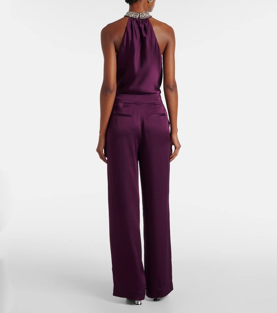  Simkhai Simkhai Kira Satin Wide-leg Pants 