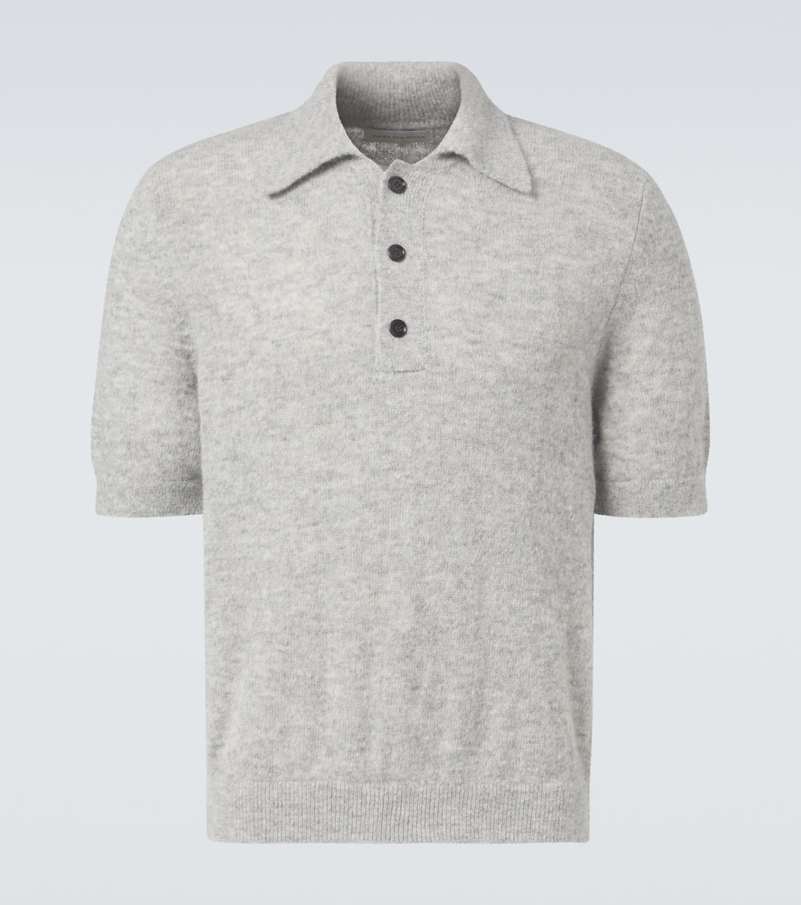 Wool-blend polo shirt