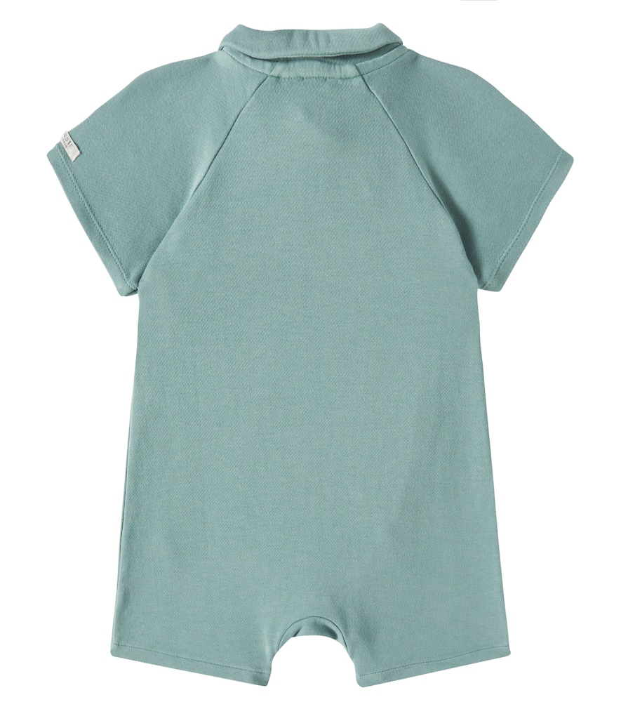 Donsje Baby Adriaen Cotton Playsuit In Green Bay