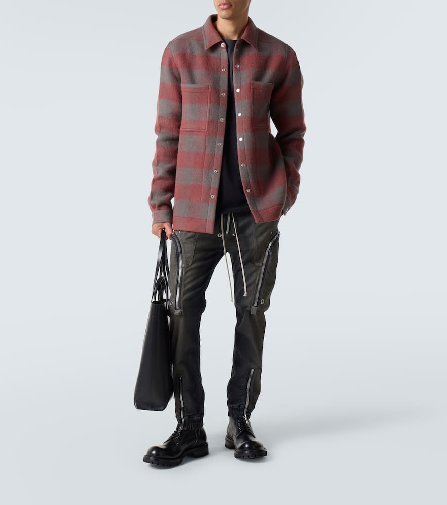 Rick Owens Elastic Waist Cargo Trousers Featuring Pockets In Gray