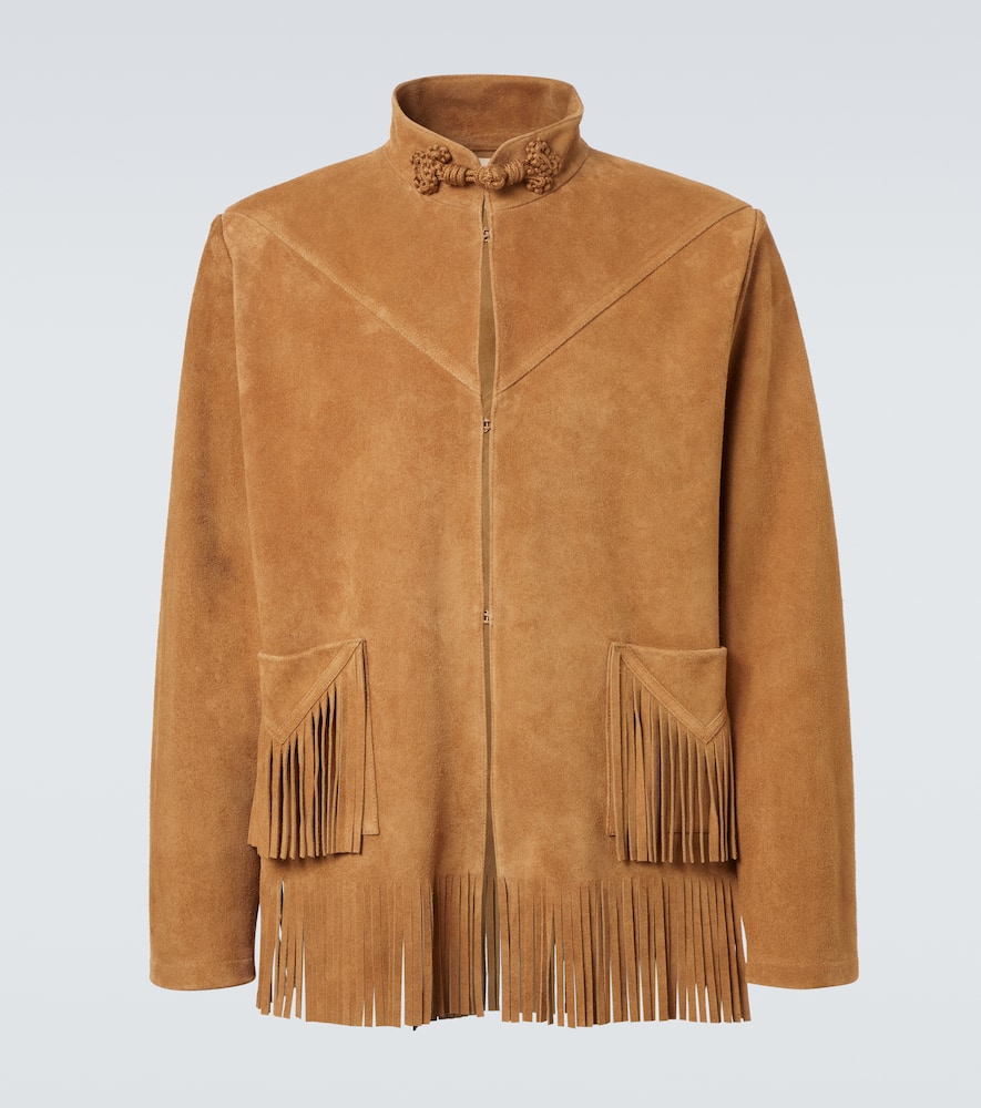 Valentino Turtleneck Long Sleeve Leather Jacket In Nude
