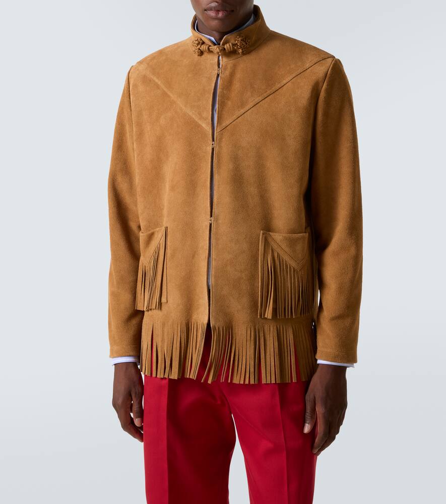 Valentino Turtleneck Long Sleeve Leather Jacket In Nude