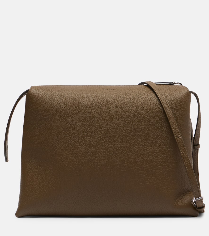 The Row Nu Twin Small Leather Shoulder Bag In Green