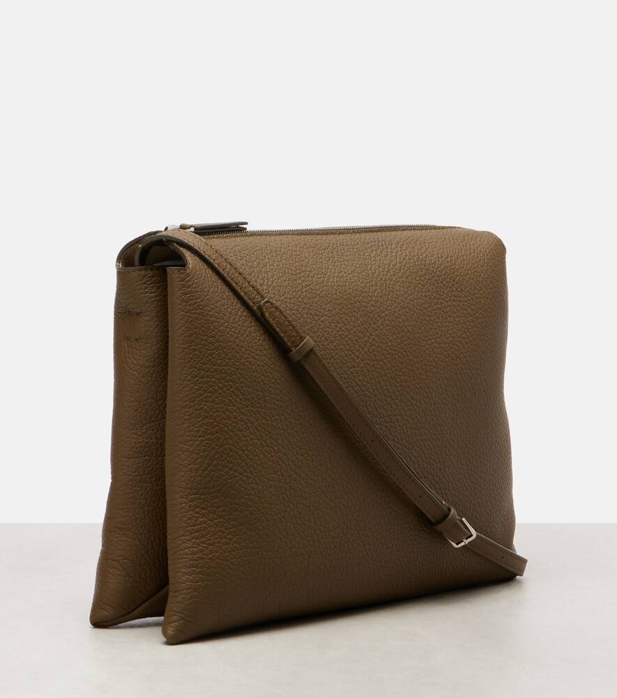 The Row Nu Twin Small Leather Shoulder Bag In Green