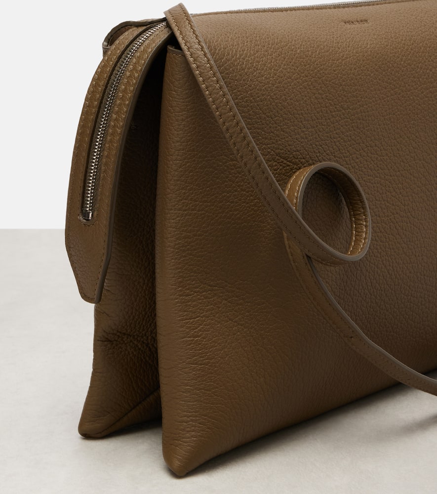 The Row Nu Twin Small Leather Shoulder Bag In Green