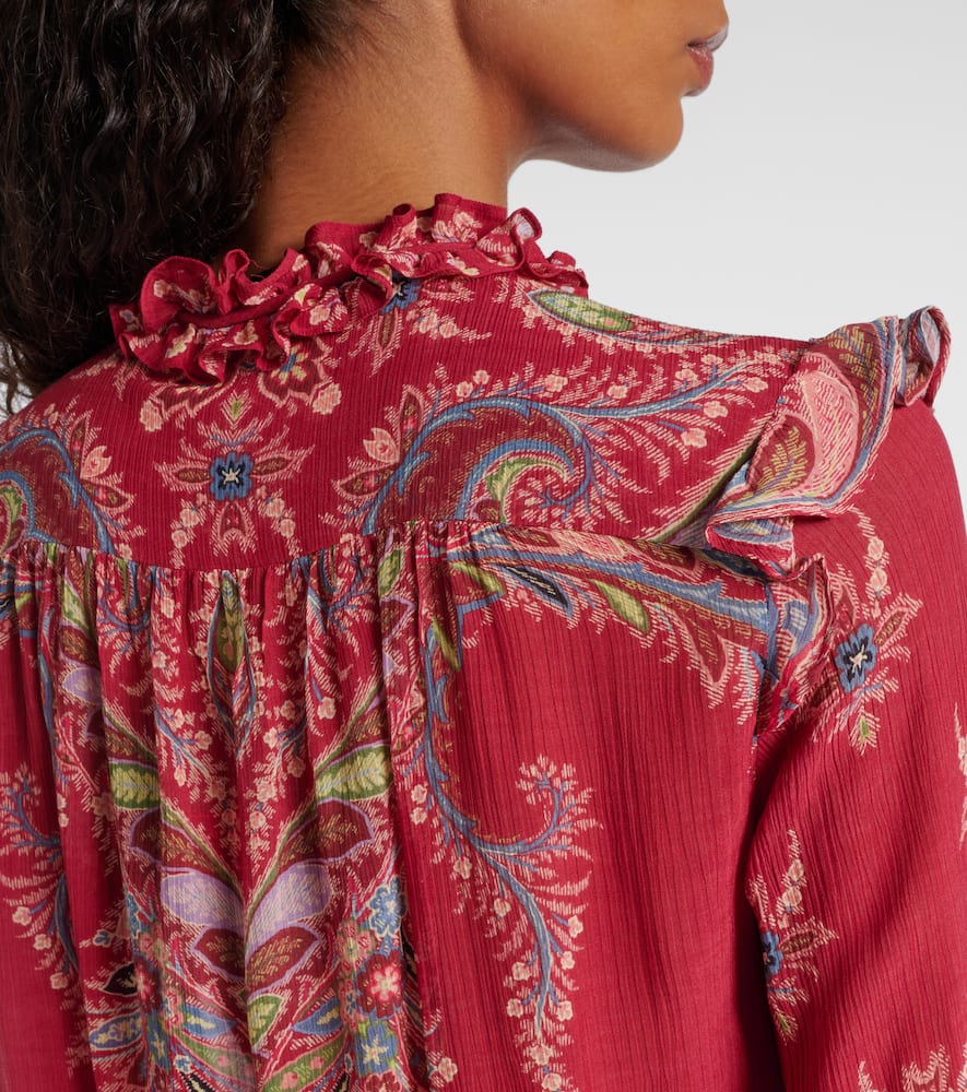 Etro Printed Crepon Blouse In Multi