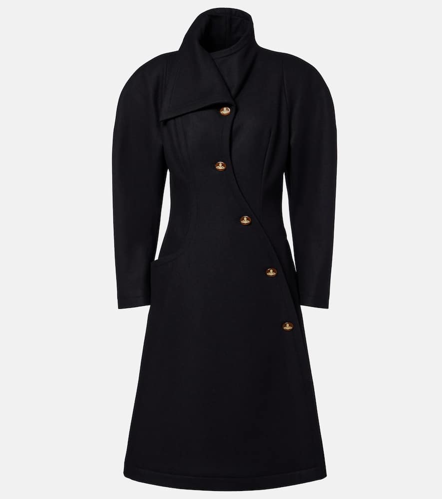 Vivienne Westwood Breeze Wool And Cashmere Coat In Black