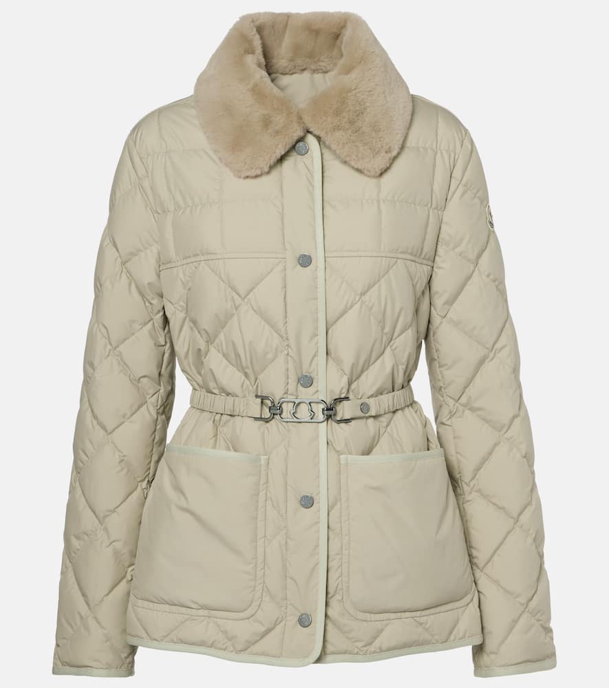 Cygne faux fur-trimmed down jacket