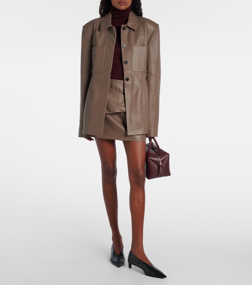  Tove Tove Liss Pleated Leather Miniskirt 