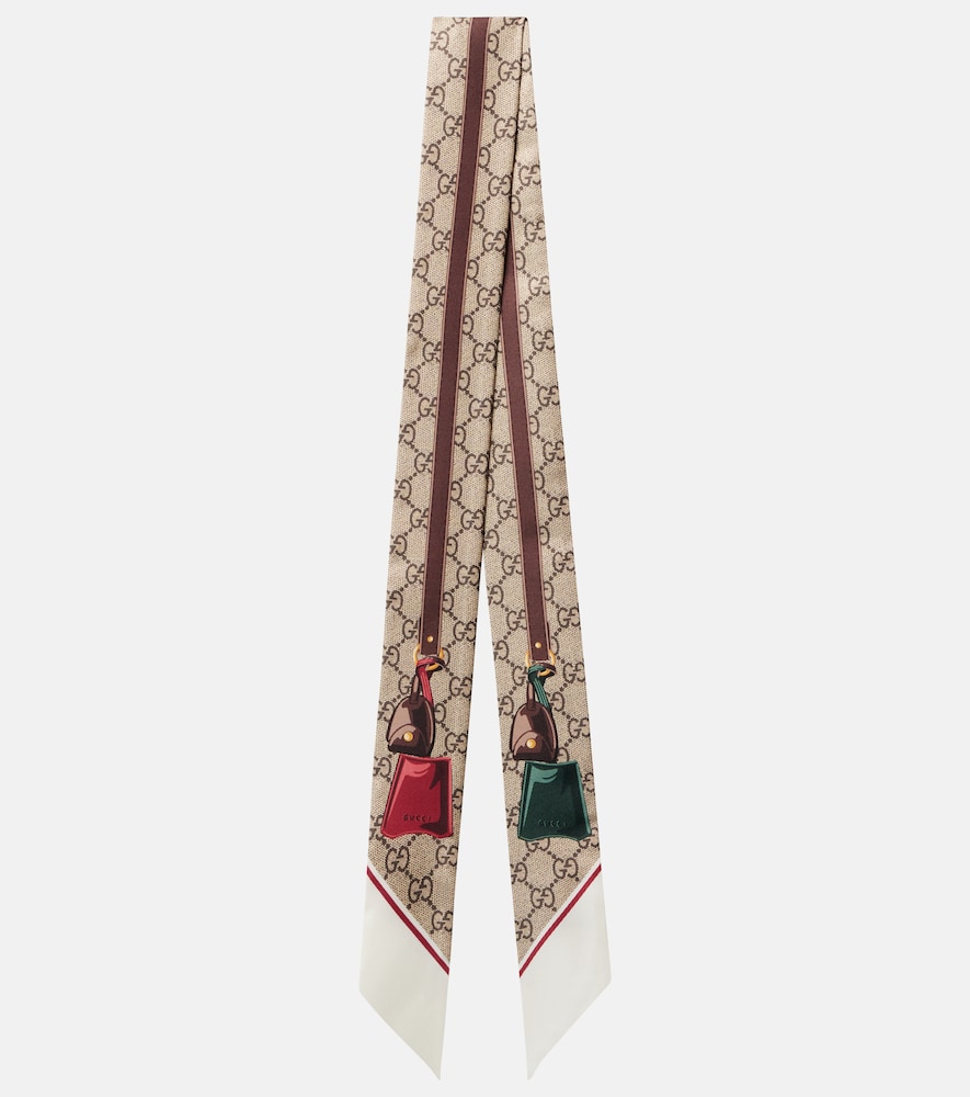 Gucci GG printed silk twill scarf