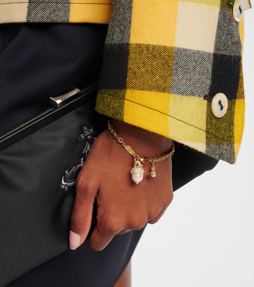 Vivienne Westwood Lucille Embellished Chain Bracelet In Gold