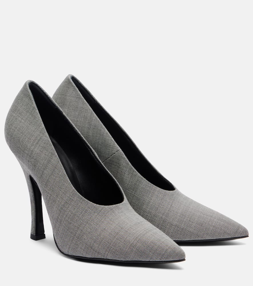 Magda Butrym Twill Pumps In Gray