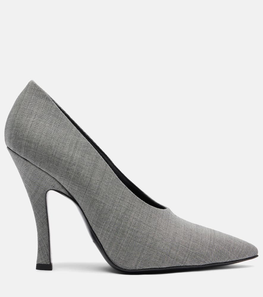 Magda Butrym Twill Pumps In Gray