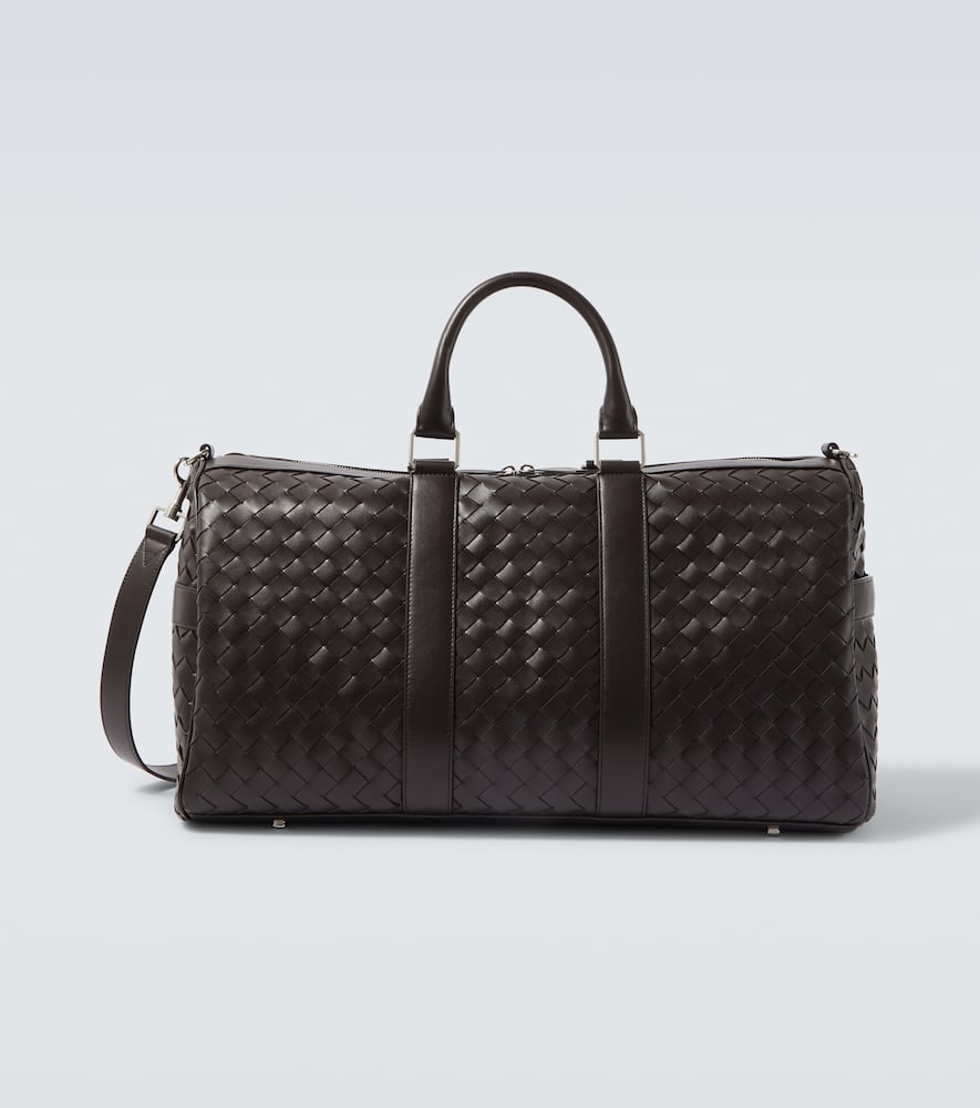 Intrecciato leather duffel bag