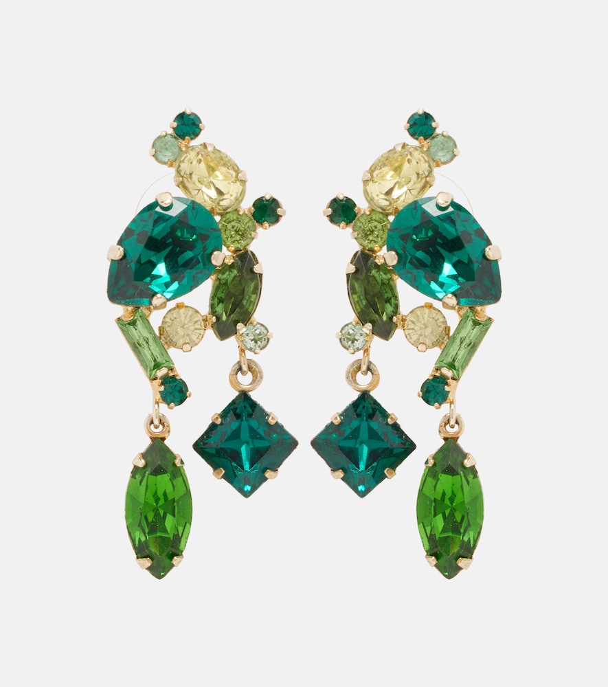 Jennifer Behr Ambra crystal-embellished drop earrings
