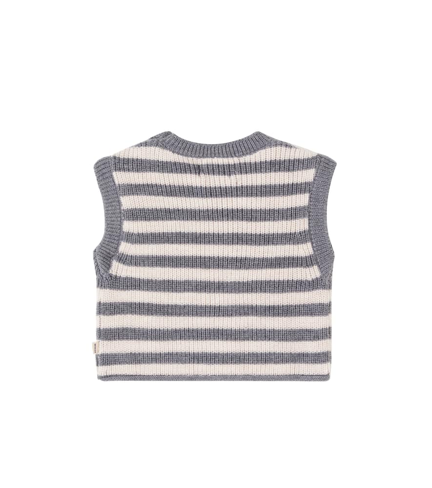 Wheat Baby Ruby Striped Wool Sweater Vest In Multi