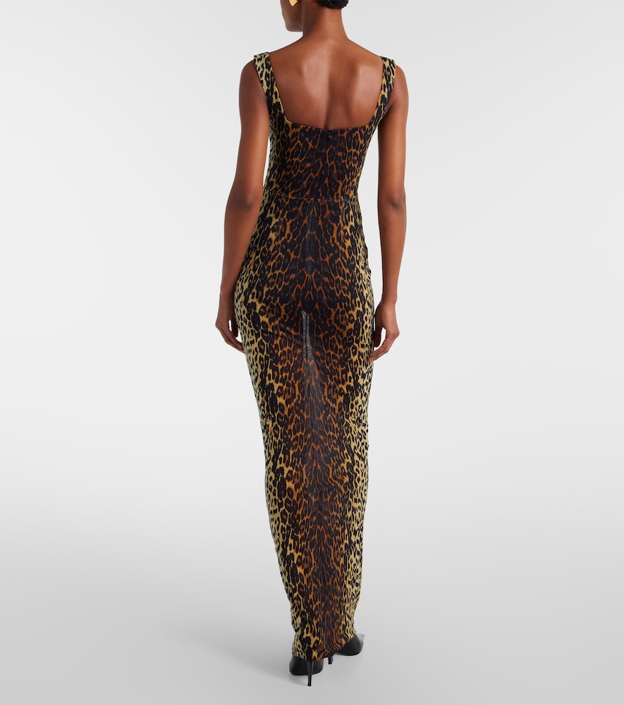  Alex Perry Alex Perry Bedrucktes Maxikleid Aus Mesh 