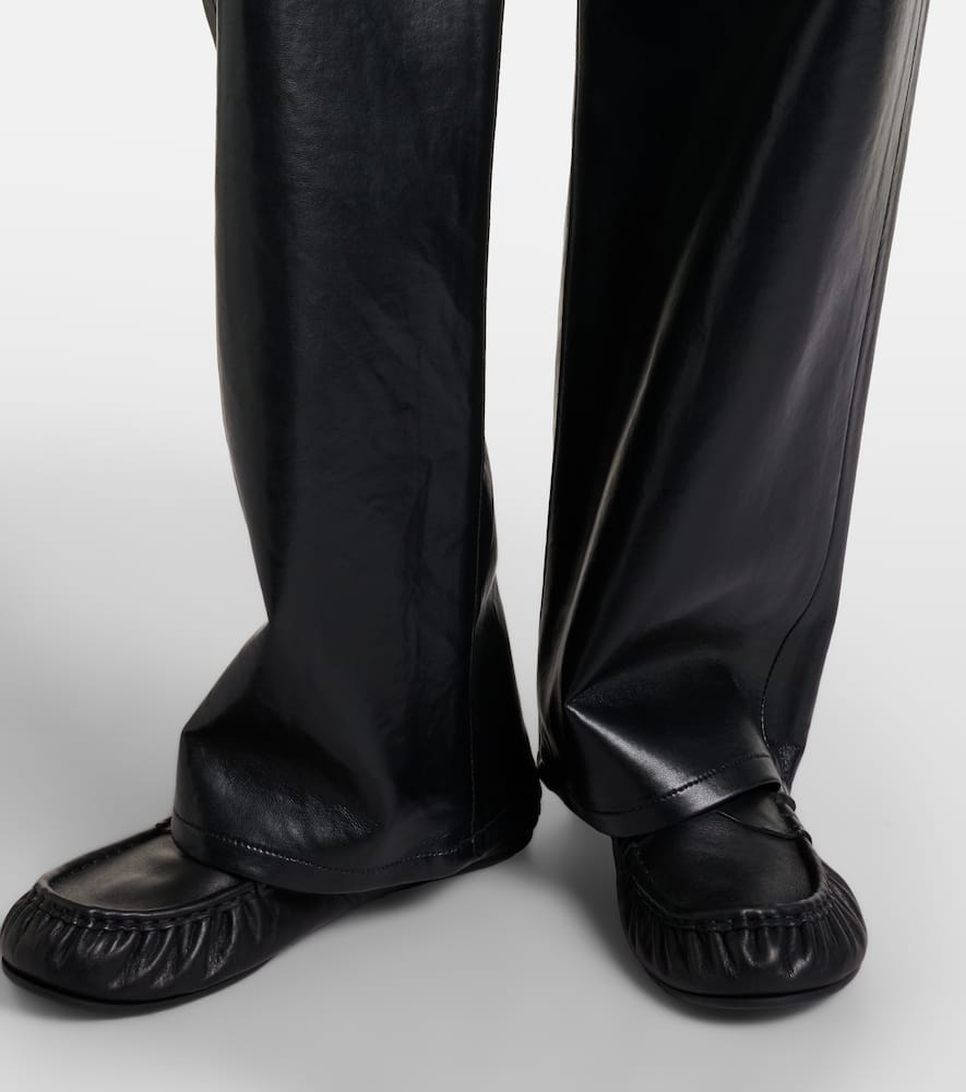 Agolde Arc Jean 32 Wide-leg Pants In Black