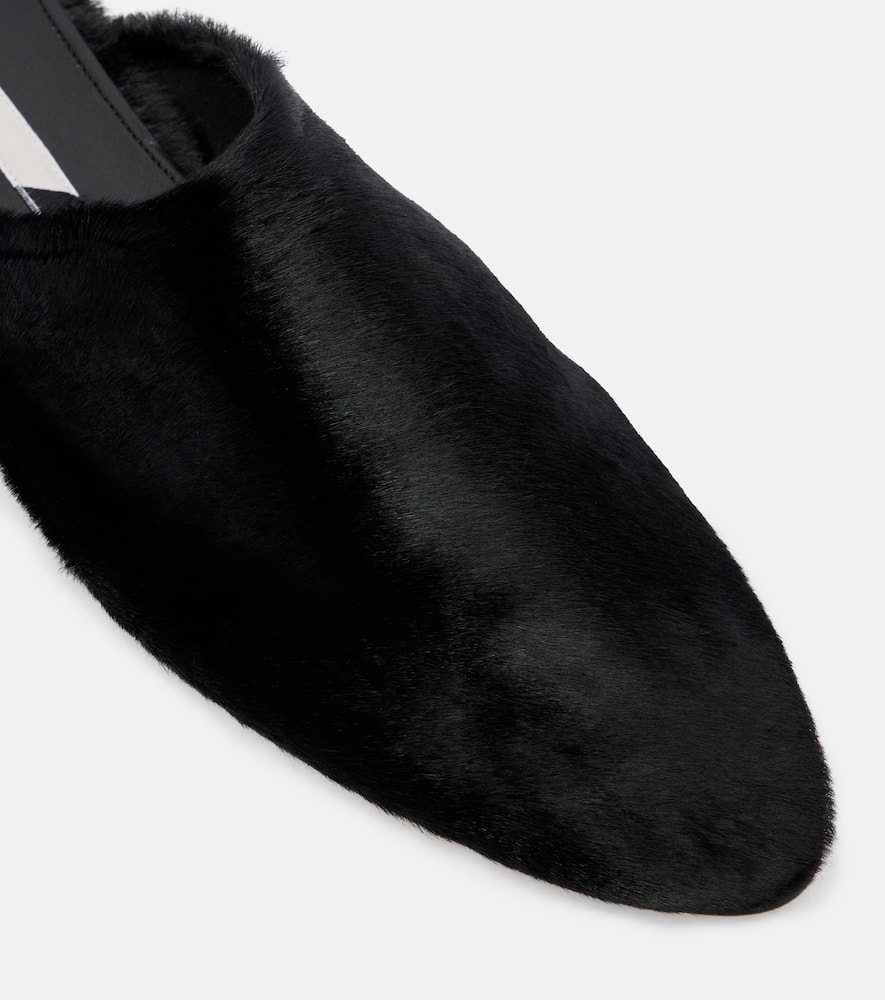 Christen Elipse Calf Hair Mules In Multi