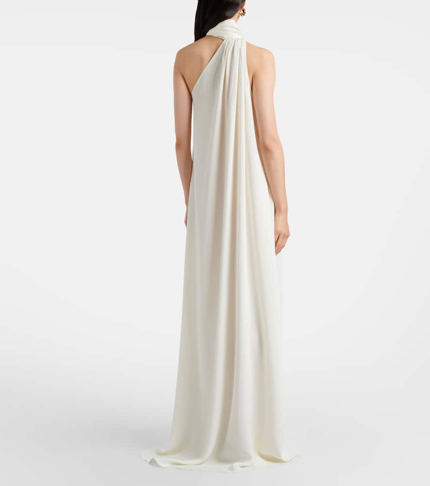 Taller Marmo Bridal Astor Crêpe Cady Gown In White