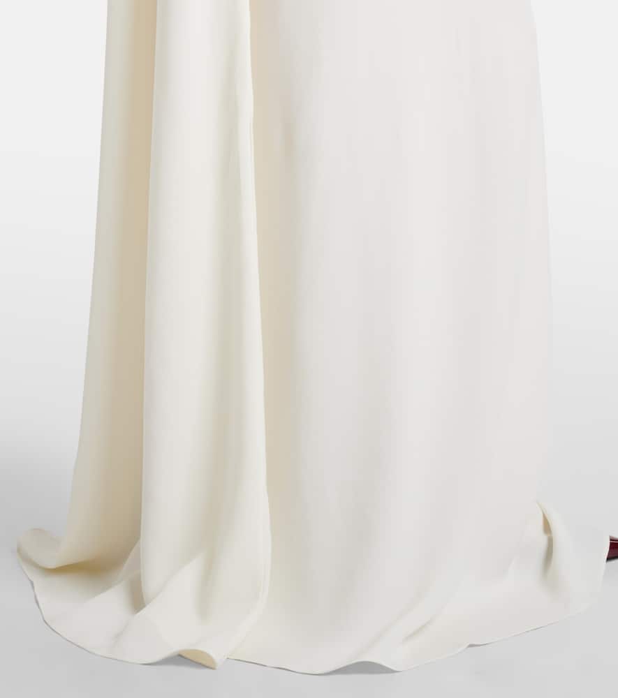 Taller Marmo Bridal Astor Crêpe Cady Gown In White