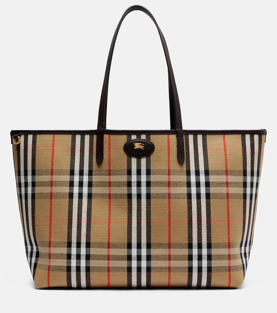 Burberry Reversible  Check Medium leather tote bag