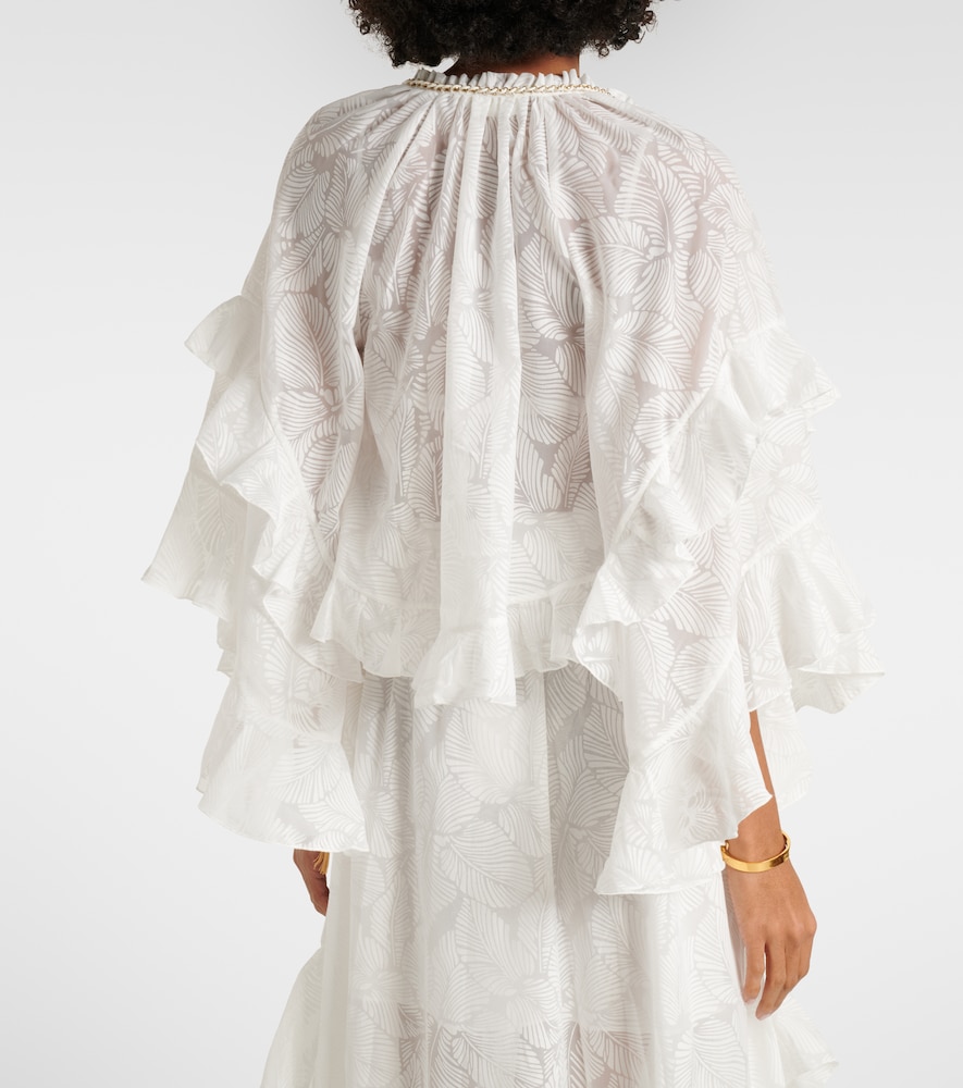  Zimmermann Zimmermann Daylight Ruffled Cotton-blend Blouse 