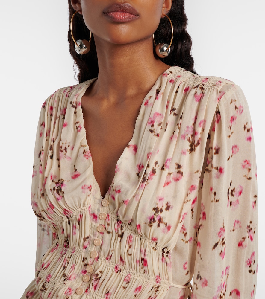  Marant Etoile Marant Etoile Minikleid Loriena Aus Musselin 