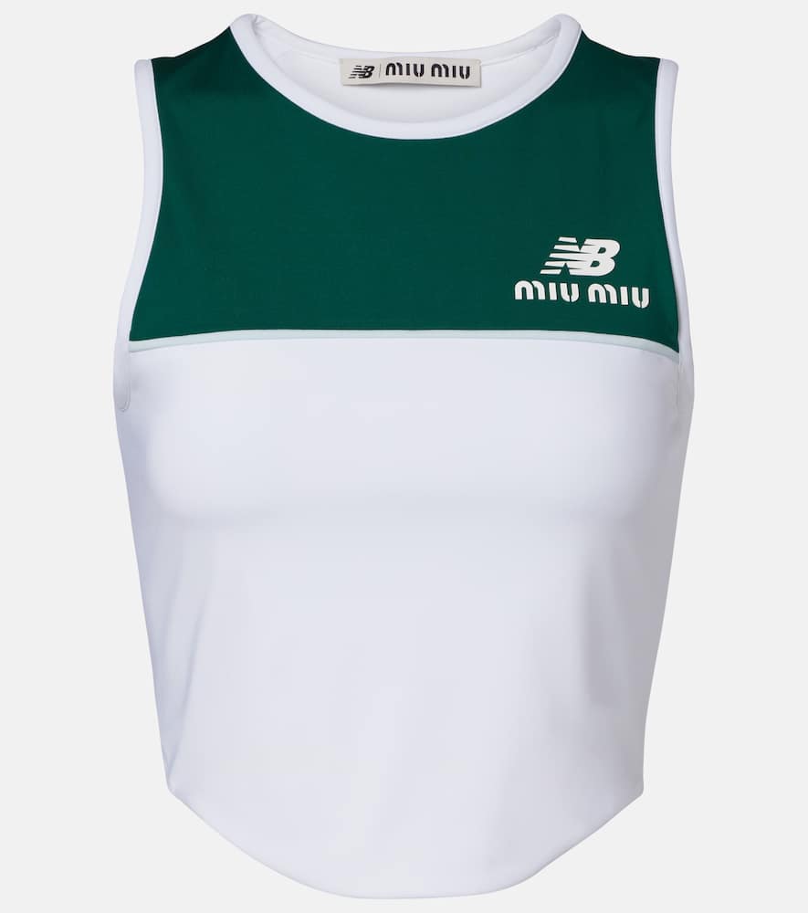 Miu Miu X New Balance Jersey Tank Top In White