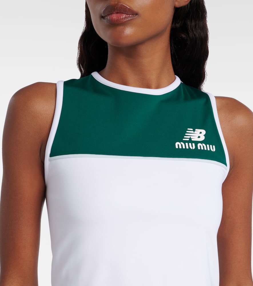 Miu Miu X New Balance Jersey Tank Top In White