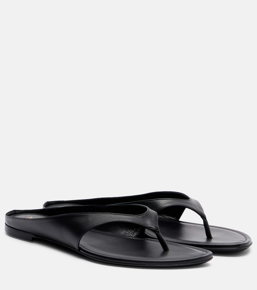 Sun-Kissed Leather Thong Sandals