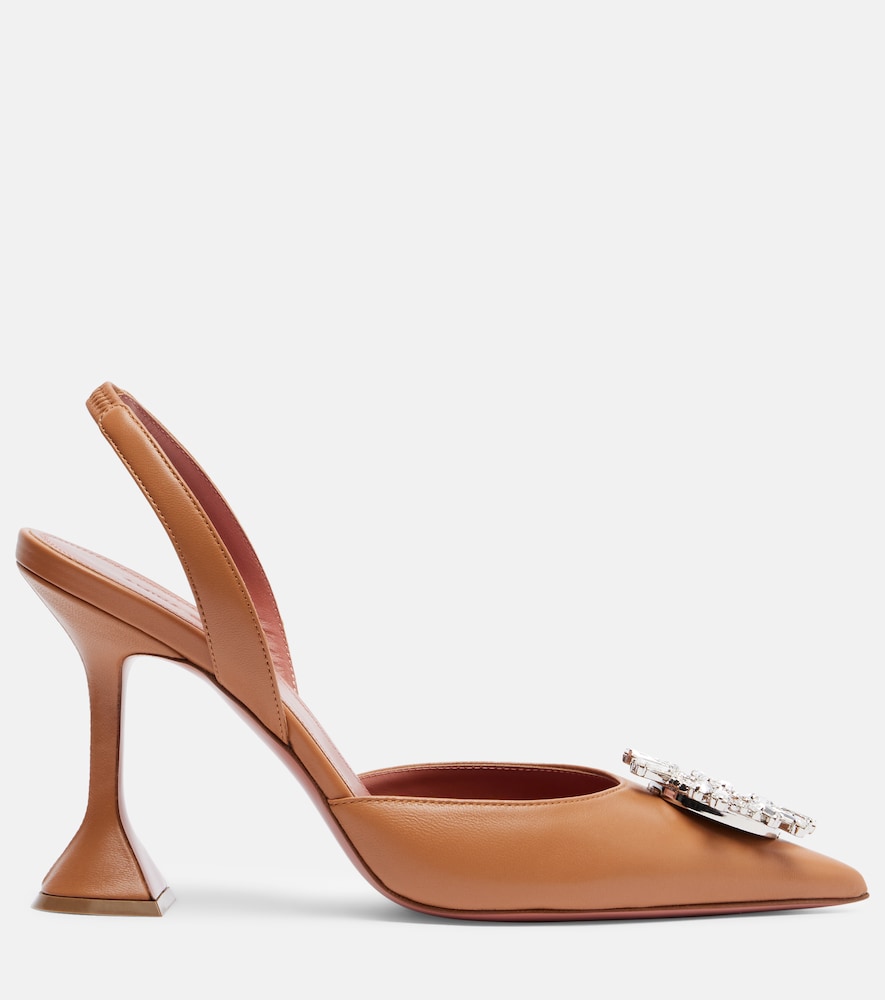  Amina Muaddi Amina Muaddi Slingback-pumps Begum 95 Aus Lackleder 