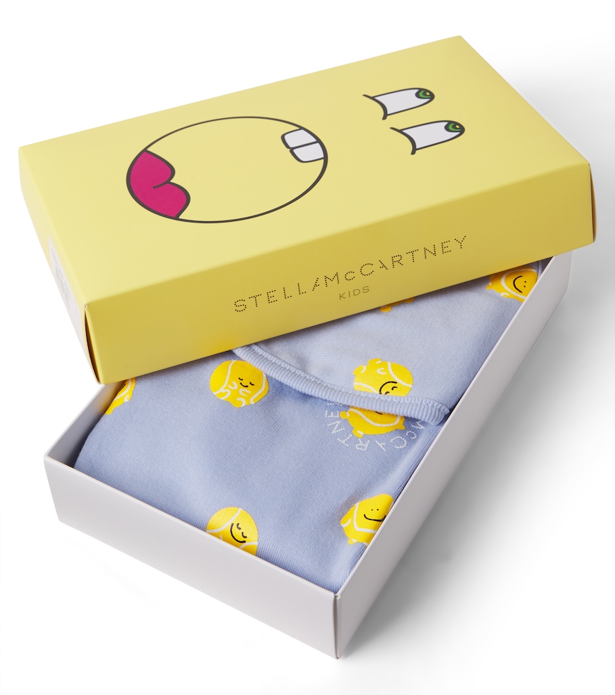  Stella Mccartney Kids Stella Mccartney Kids Bébé – Set Grenouillère Et Bavoir Imprimé En Coton 