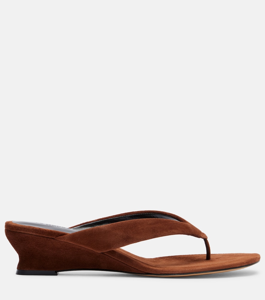 Le Monde Beryl Le Monde Bã©ryl Micro Wedge 40 Suede Thong Sandals 