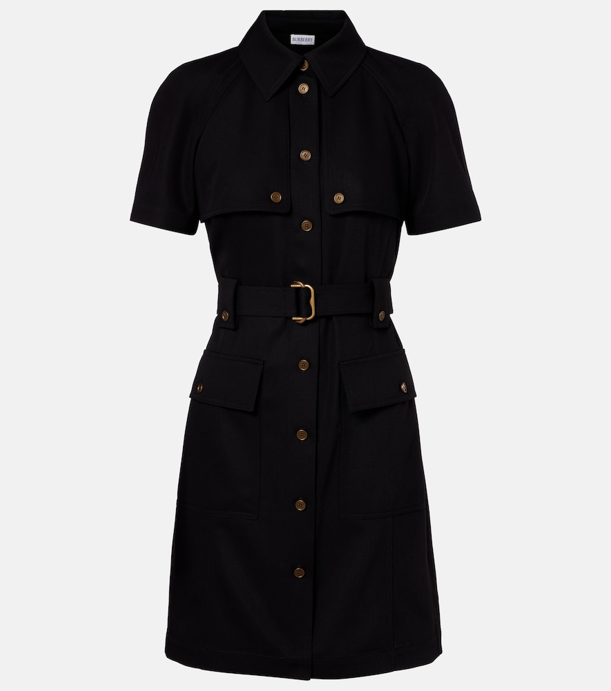 Burberry Belted wool shirt dress