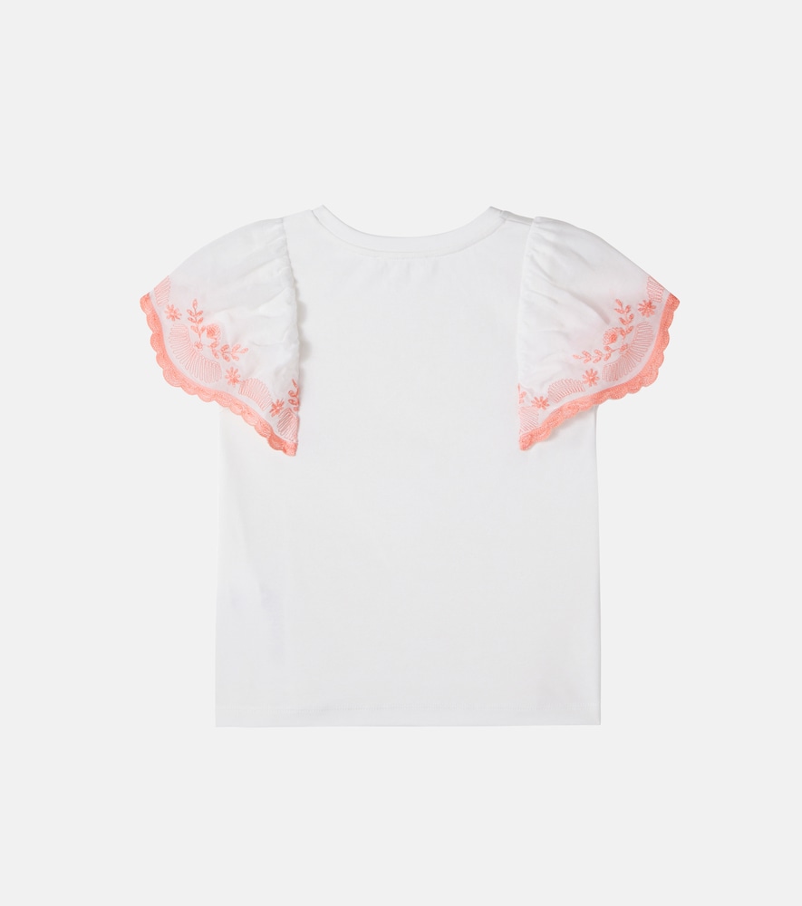  Chloe Kids Chloã© Kids Embroidered Cotton T-shirt 