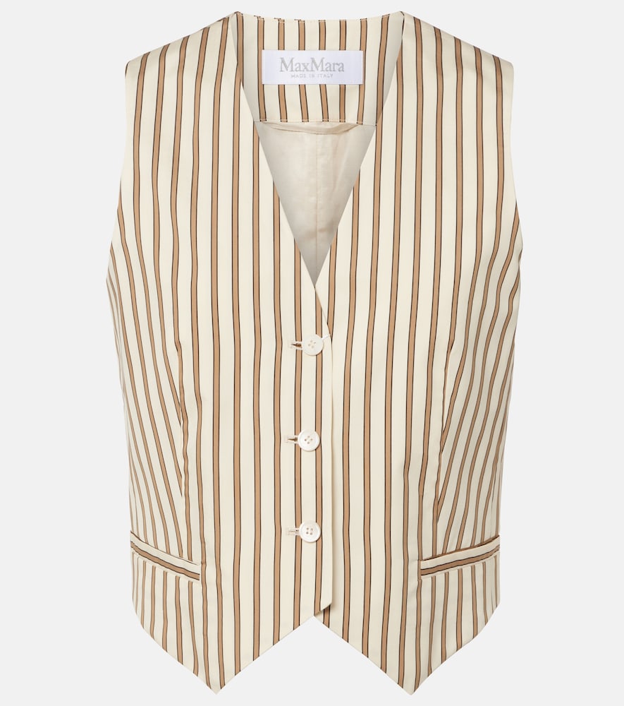 Max Mara Fauno striped cotton and silk vest