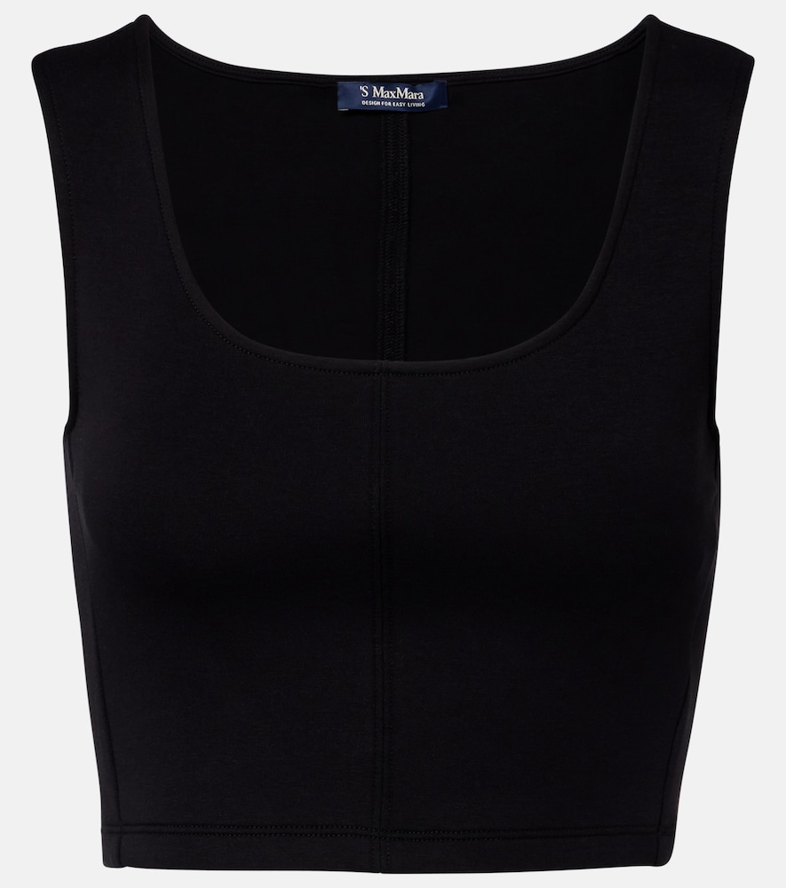 'S Max Mara Dire cotton-blend crop top