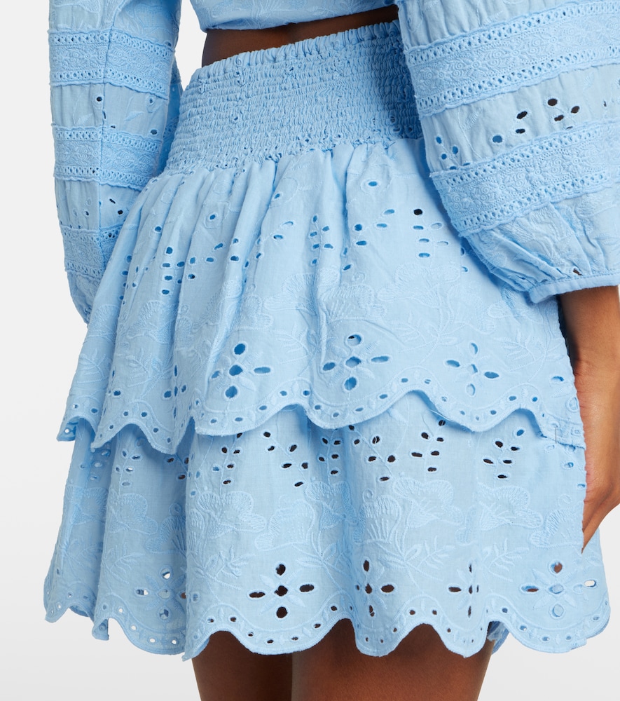 Riri Broderie Anglaise Cotton Miniskirt